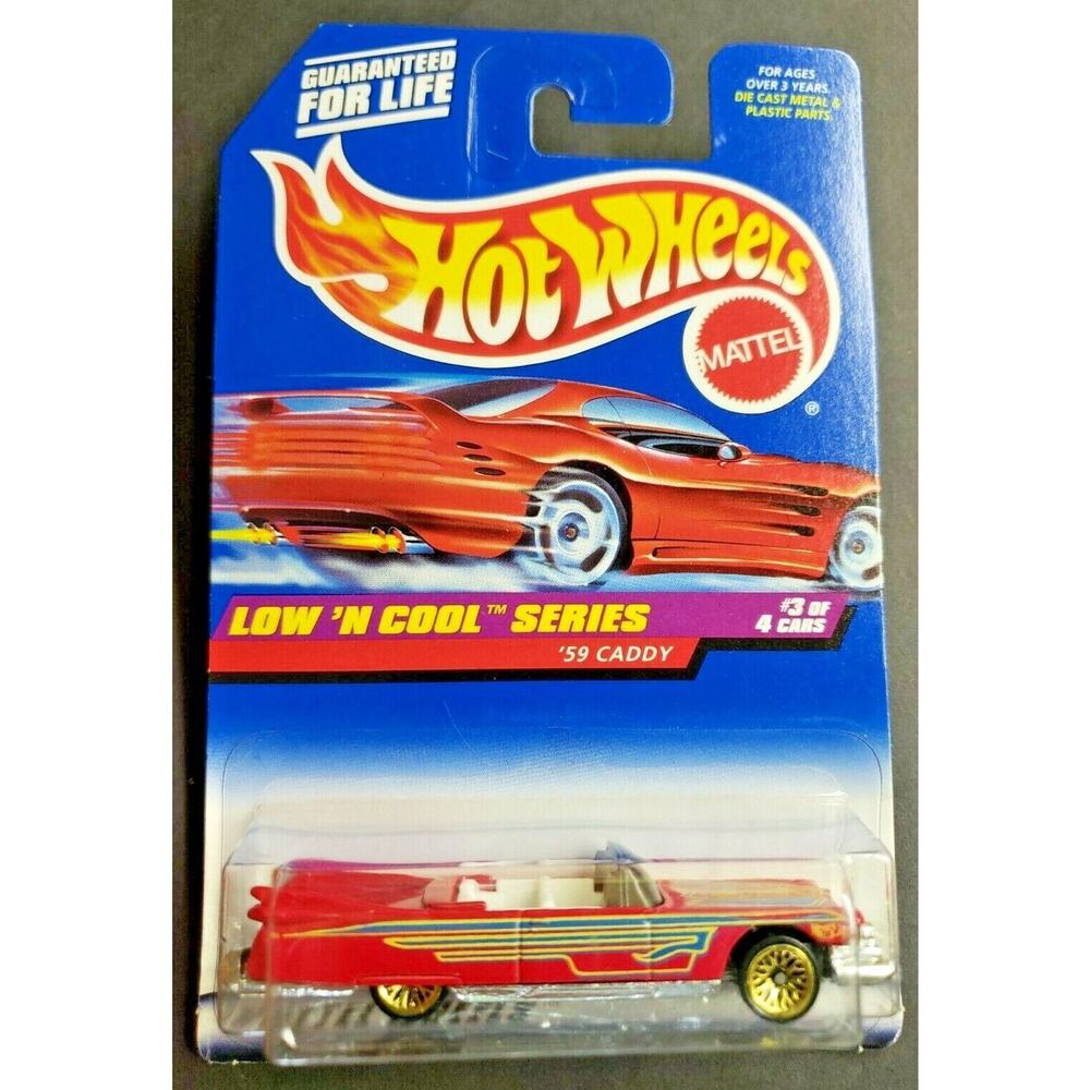 1998 - 1959 GMC Caddy Cadillac Hot Wheels Red 3 of 4 W7